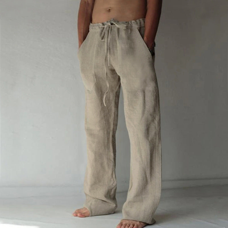 Fashionable Thin Linen Casual Pants