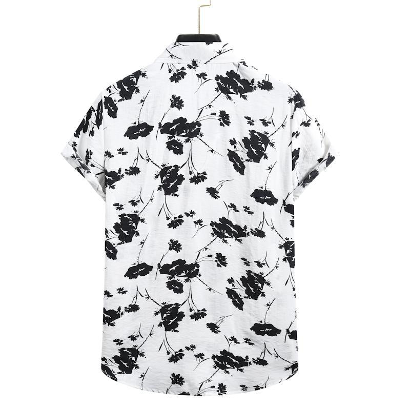 Men's Short-sleeved Casual Floral Shirt