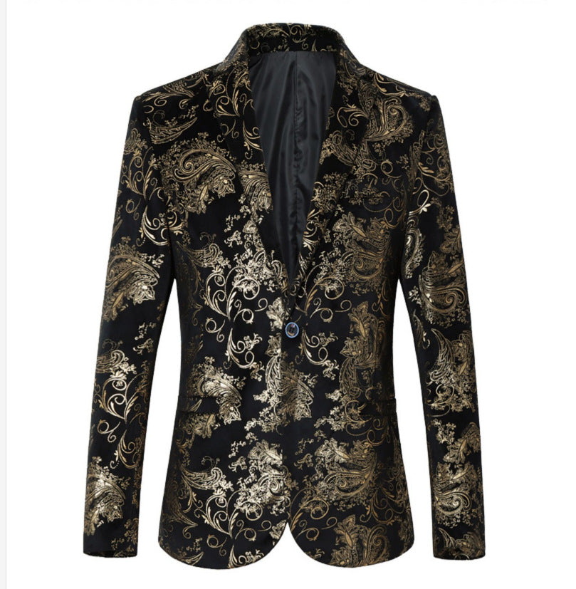 Youth Slim Casual Jacquard Suit blazer