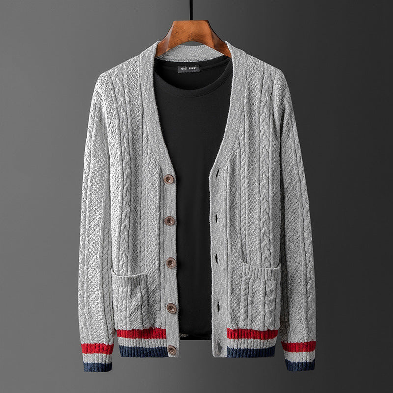 Cardigan V-neck Sweater men