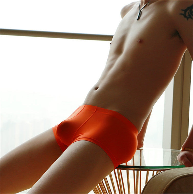 Summer Men's Ice Silk Boxer Briefs