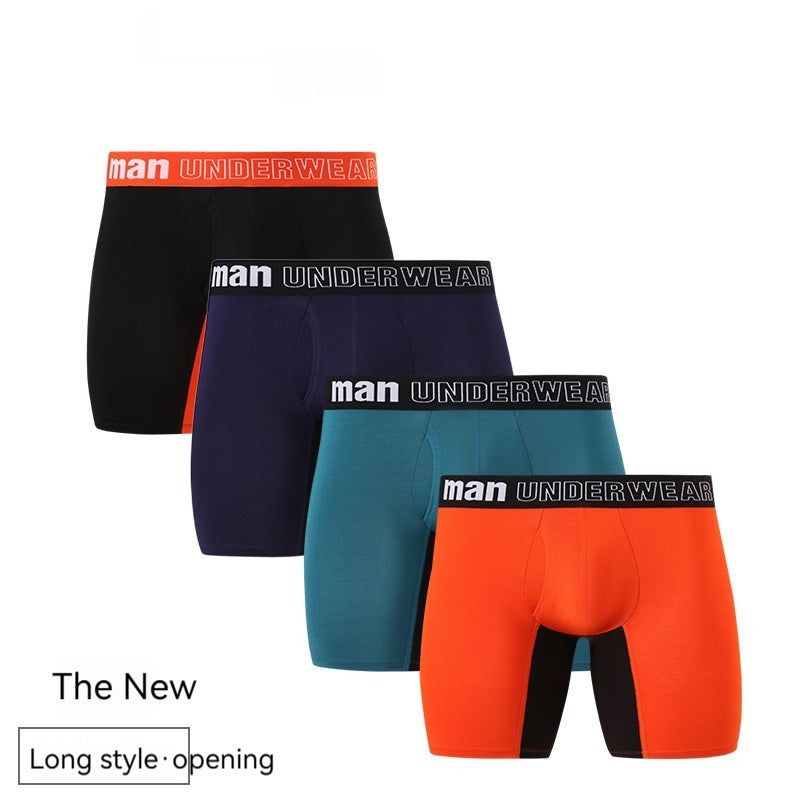 Bamboo Fiber Long Open Men's Underwear