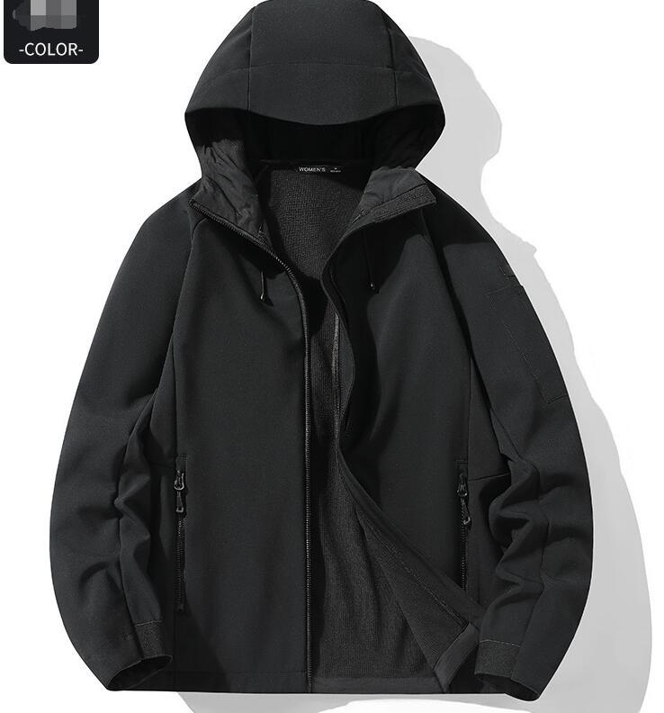 Giacca sportiva antivento da uomo in poliestere, traspirante, softshell