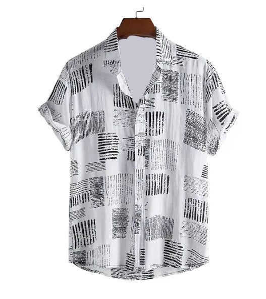 Casual Printed Short Sleeved Shirt