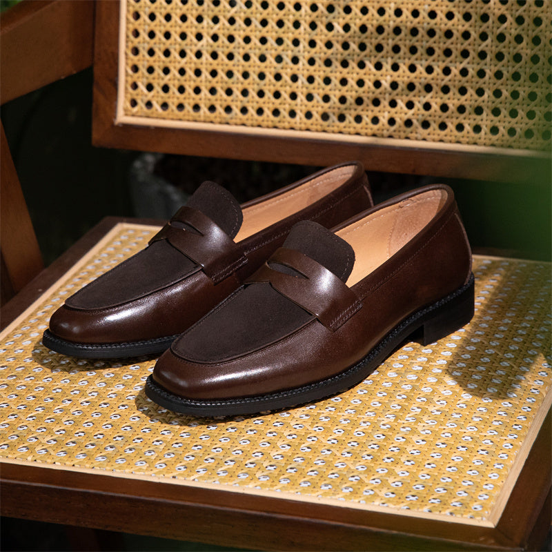 Paris Contrast Penny Loafers