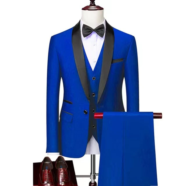 Conjunto de traje de 3 piezas para hombre, traje de esmoquin para novio de boda para hombre