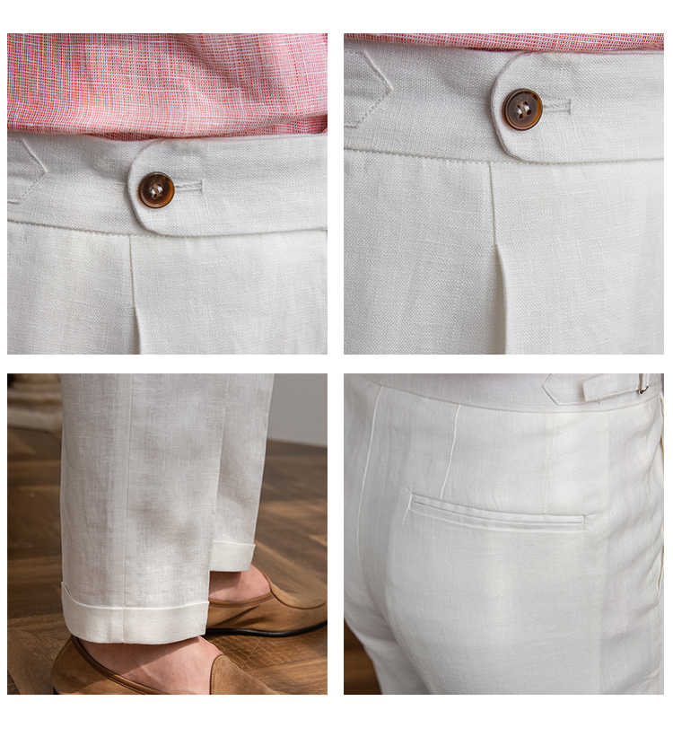 Men's Light And Breathable Linen High Waist Trousers