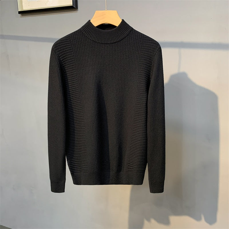 Mock Neck Solid Color Bottoming Casual Sweater