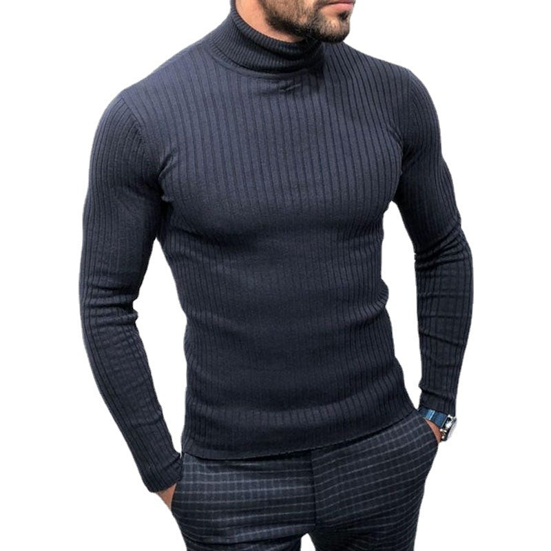High-necked Black Sweater