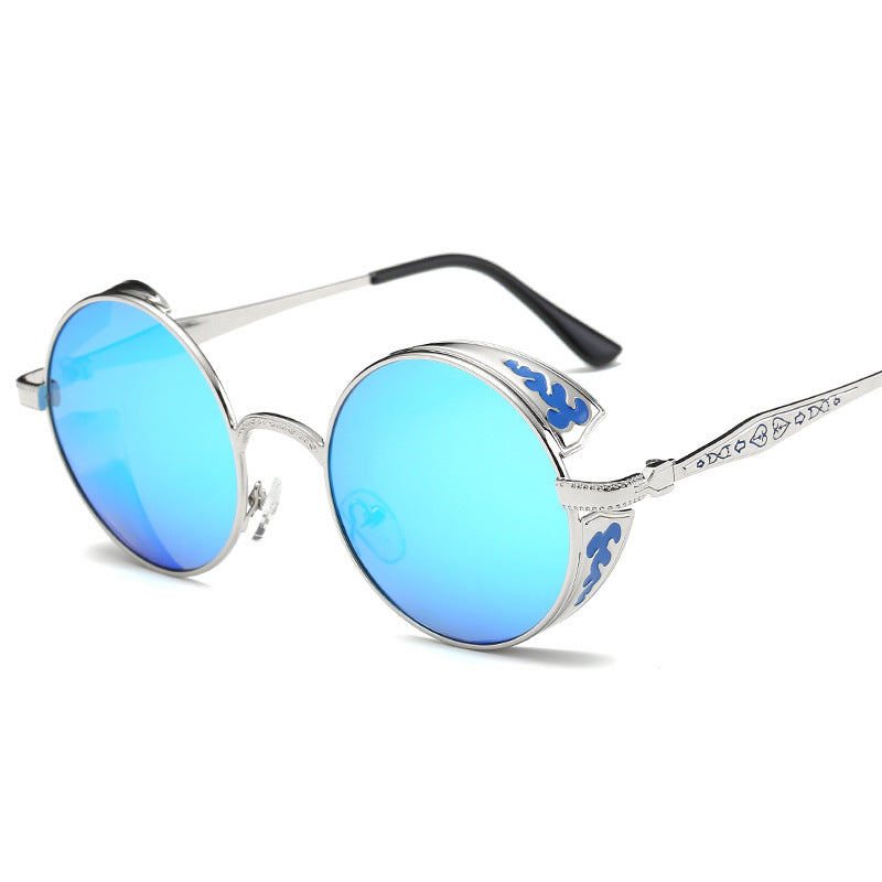 Punk Steam Round Large Frame Sunglasses