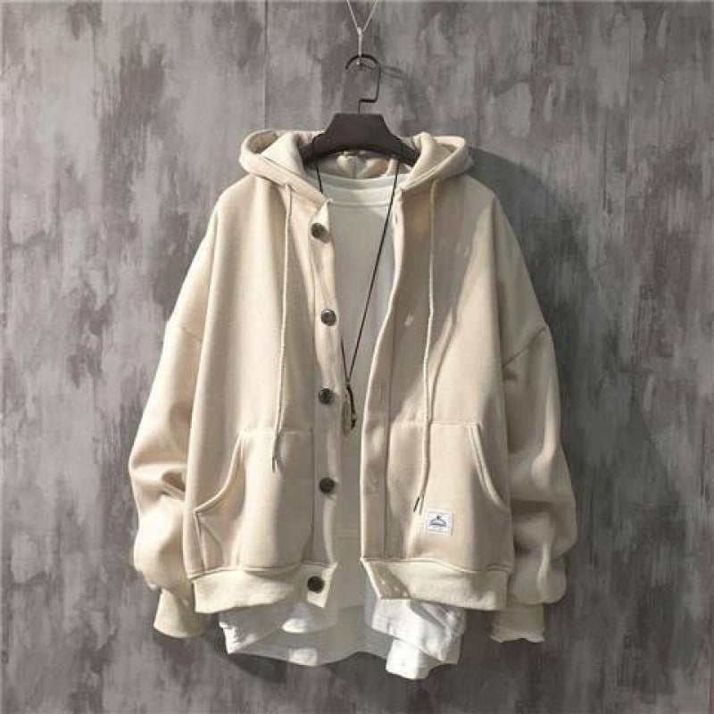 Loose Plus Fleece Cardigan Sweater jacket men