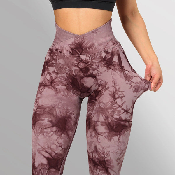 Tie Dye Leggings Women Yoga Pants Push Up Sport Fitness Running Gym Leggings