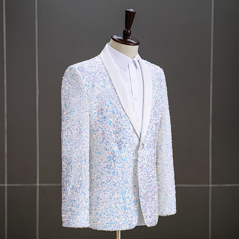 Men's Colorful Sequin Fashion-color suit Coat