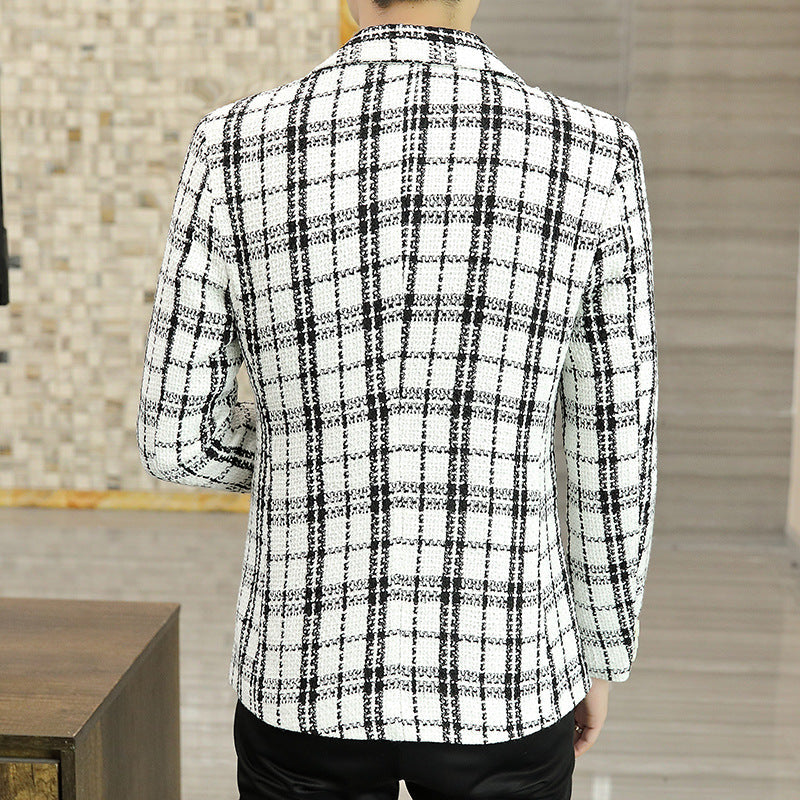 Plaid Jacket Men's Trendy And Handsome