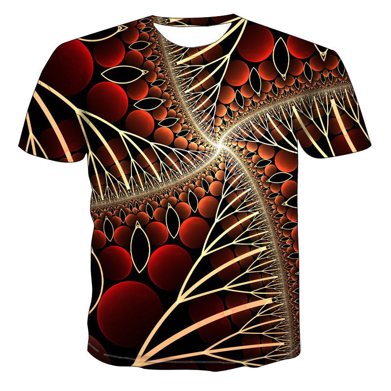 Sea Wave Digital Print Breathable T-shirt