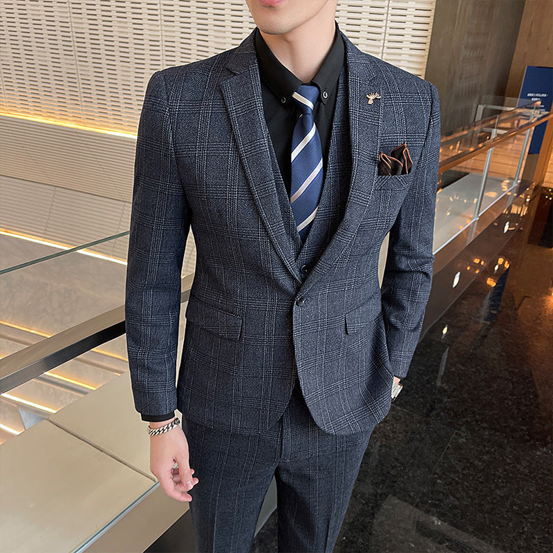 Casual Banquet Korean Three-piece suit Set