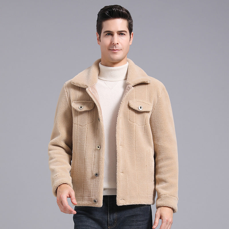 Grain Fleece  Autumn And Winter Men Jacket