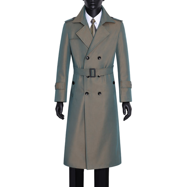 Men's Spring And Autumn Super Long trench coat