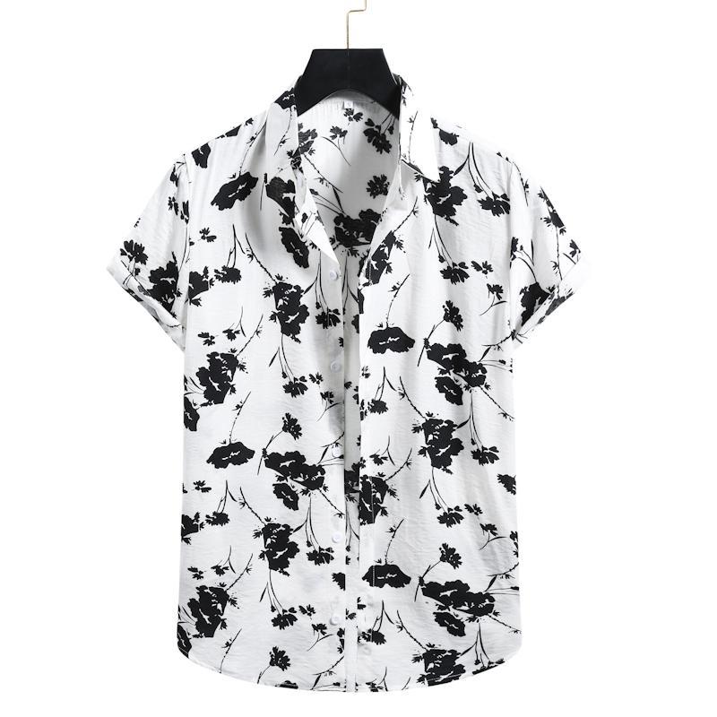 Men's Short-sleeved Casual Floral Shirt