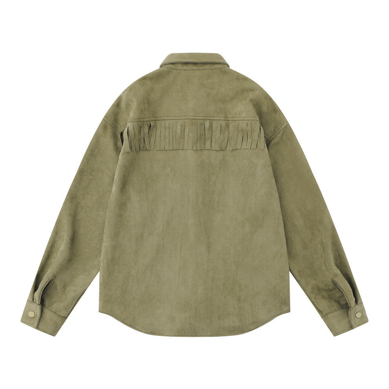 Pistol Embroidery Patch Long Sleeves Shirt Coat