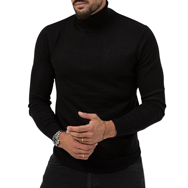 High-elastic Turtleneck Knitted Cashmere Sweater