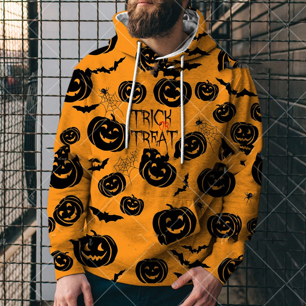 Maglione stampato con testa di zucca di Halloween