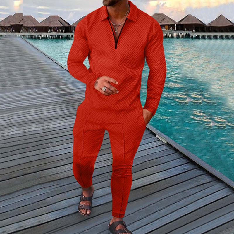 Autumn Long-sleeved Trousers Two-piece Sports And Leisure Men's Suit