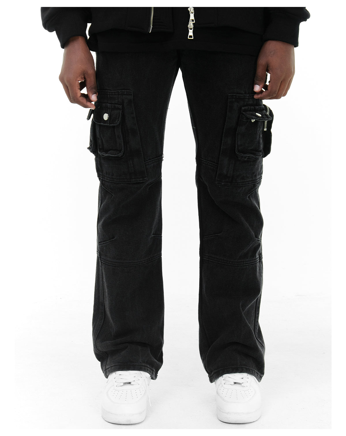 Multi Pocket Functional Workwear Straight Leg Pants