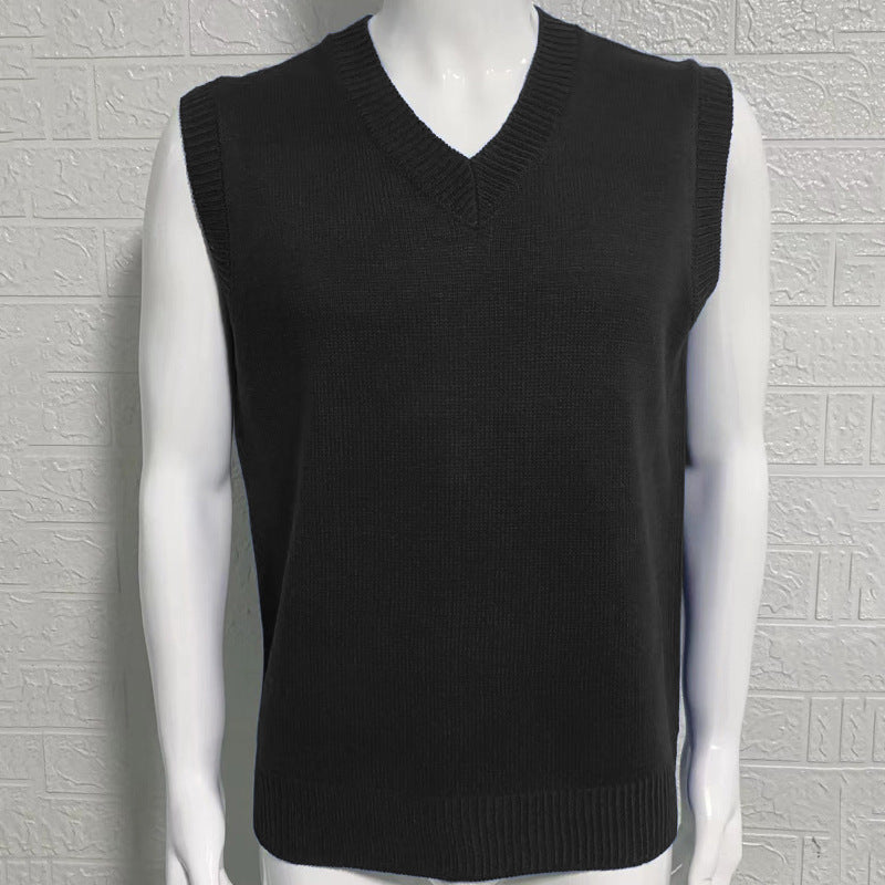 Chaleco sin mangas con cuello en V y corte slim de Knitwear Street