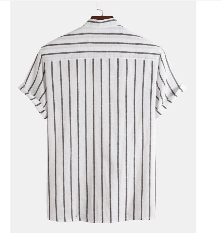 Striped Linen Men's Shirt