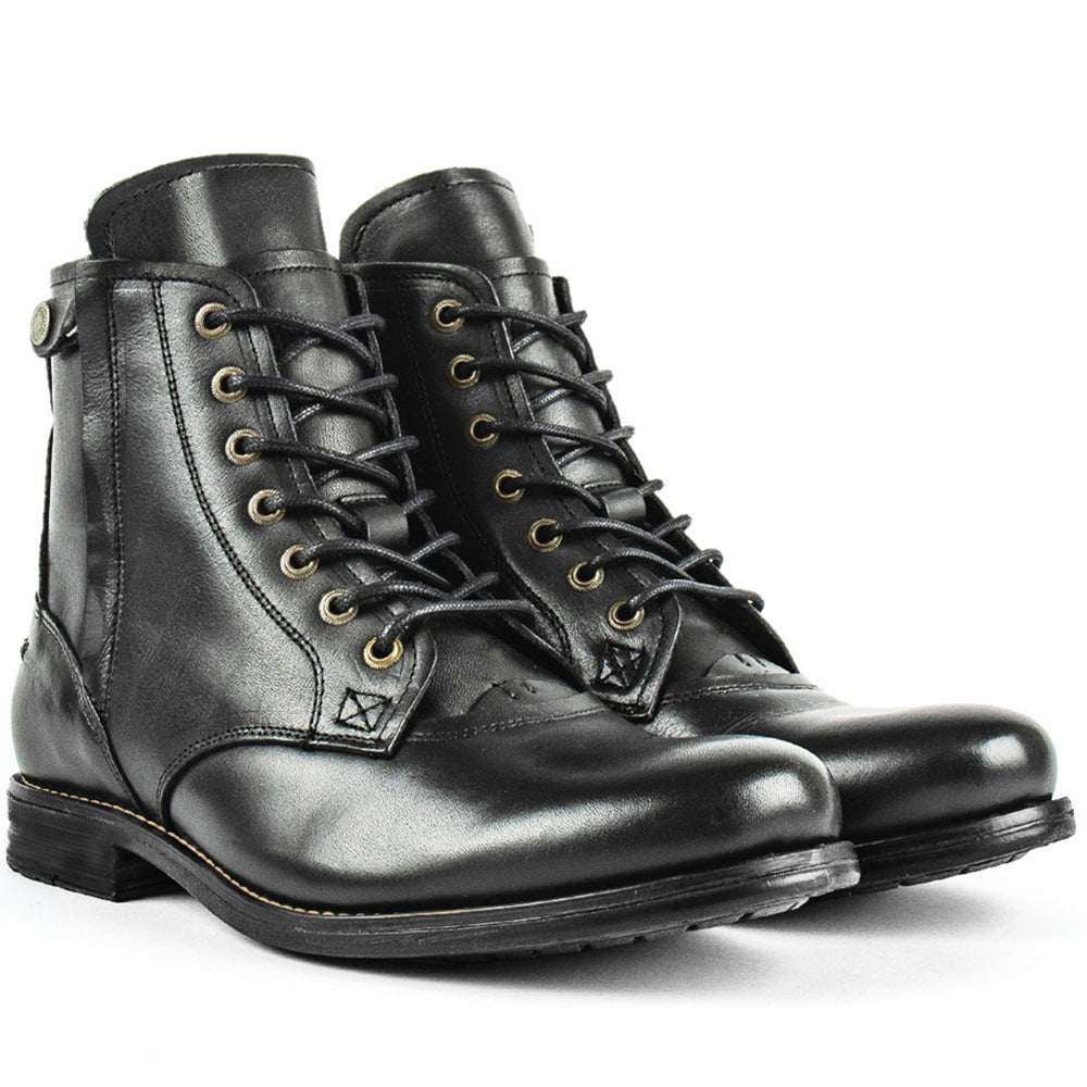 Men Boots Retro Lace-up Boot