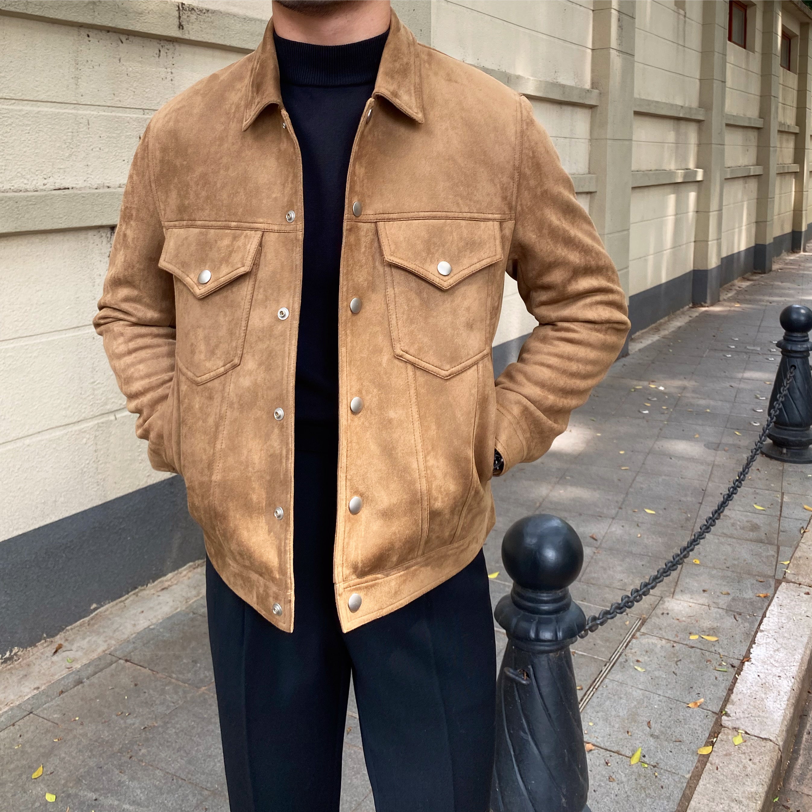 Western Suede Shirt Jacket