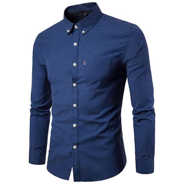 Men Slim Long Sleeve Dress Shirt