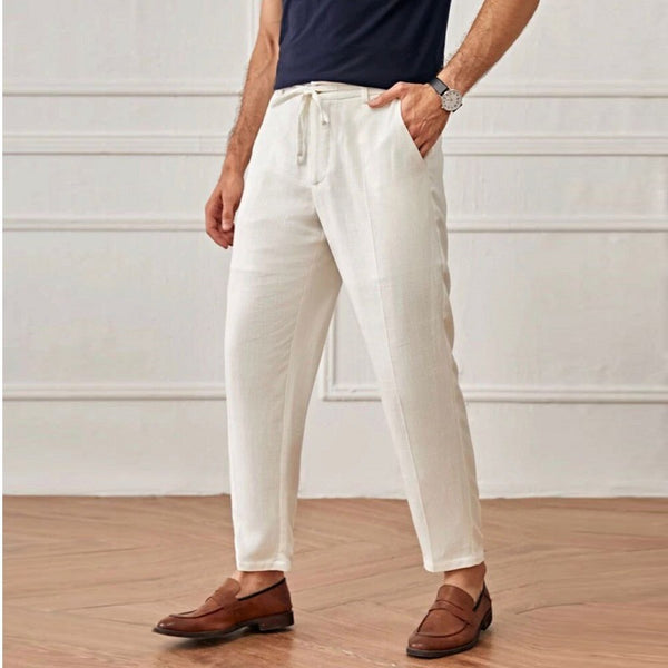 Pantalones capri finos de lino para hombre