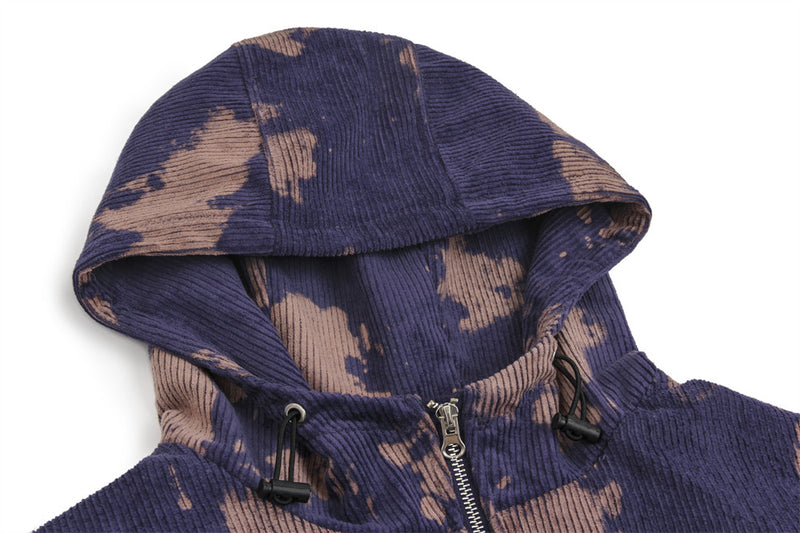 Loose Casual Tie-dye Hooded Jacket Men