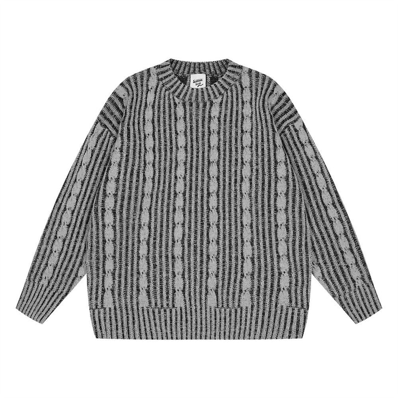 Vertical Stripes Casual Sweater Men