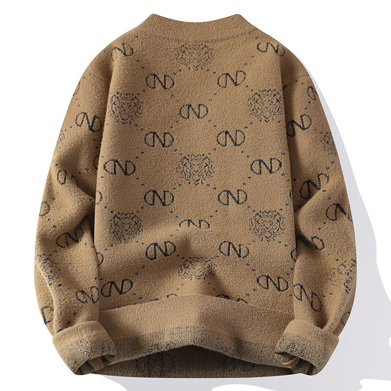 Men's Thickened Round Neck Sweater