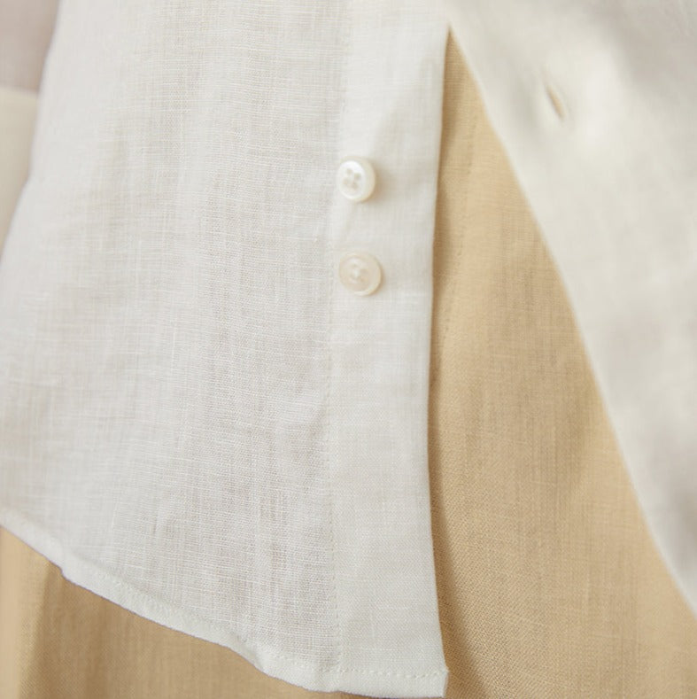 Genoa Linen Point Collar Long Sleeve Shirt