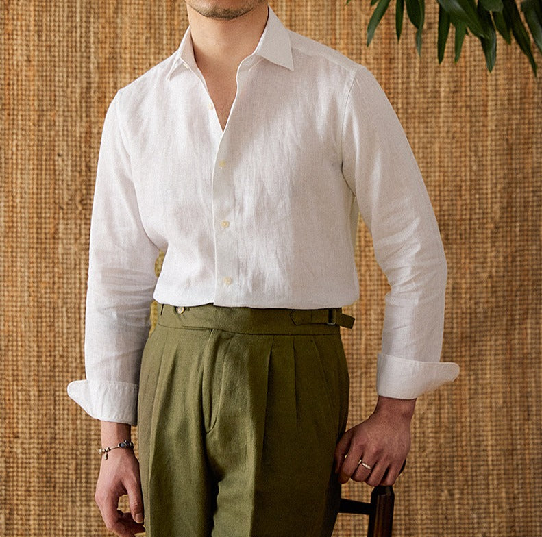 Cannes Linen Long Sleeve Shirt