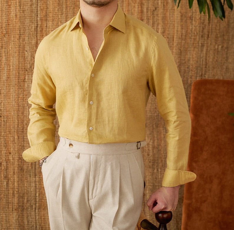 Cannes Linen Long Sleeve Shirt