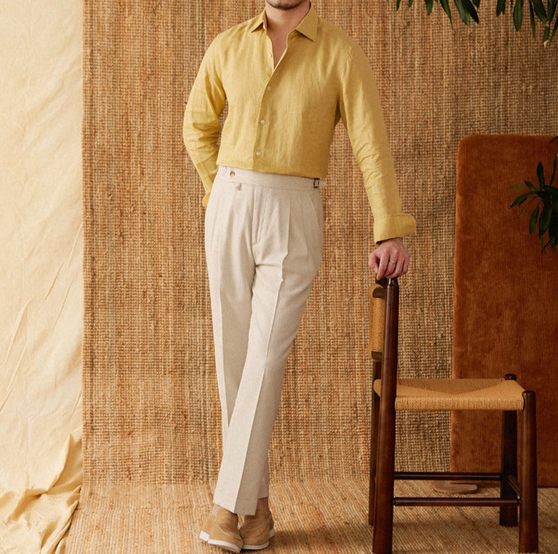 Cannes Linen Long Sleeve Shirt