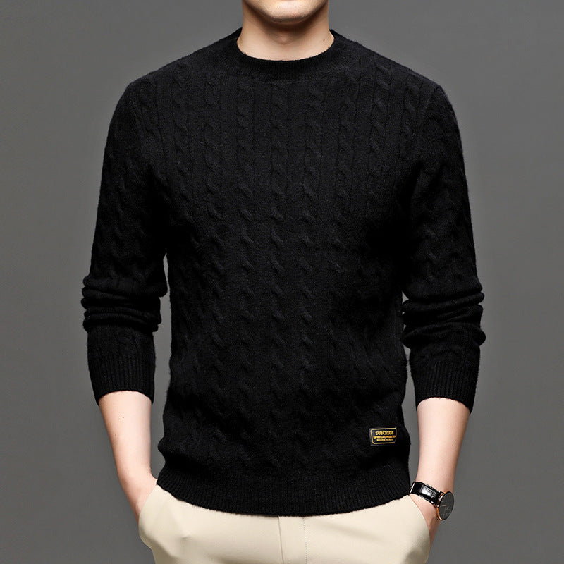 Men's half high neck slim fit sweater