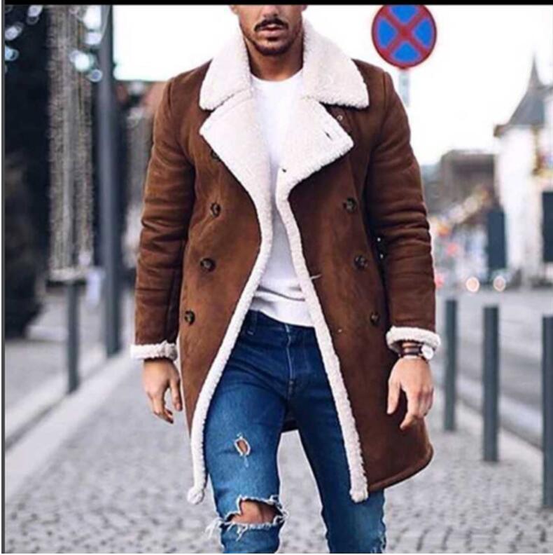 Winter Warm slim fit trench coat men