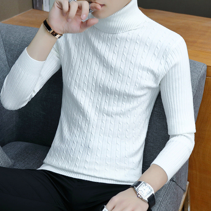 Slim-fit Sweater Men High Neck Bottoming Sweater