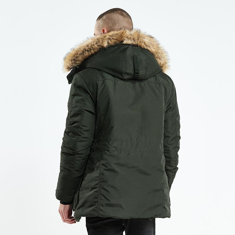 Men Winter Long Cotton warm Jacket