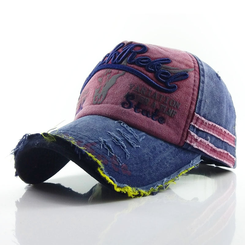 Casual Distressed Bull Head Baseball Hat