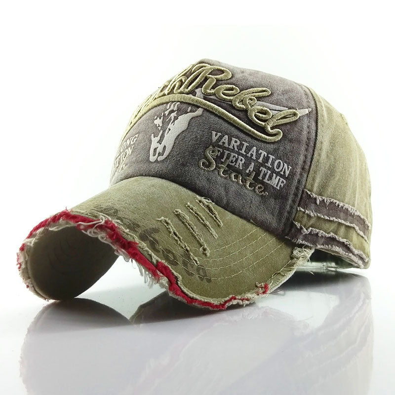 Casual Distressed Bull Head Baseball Hat