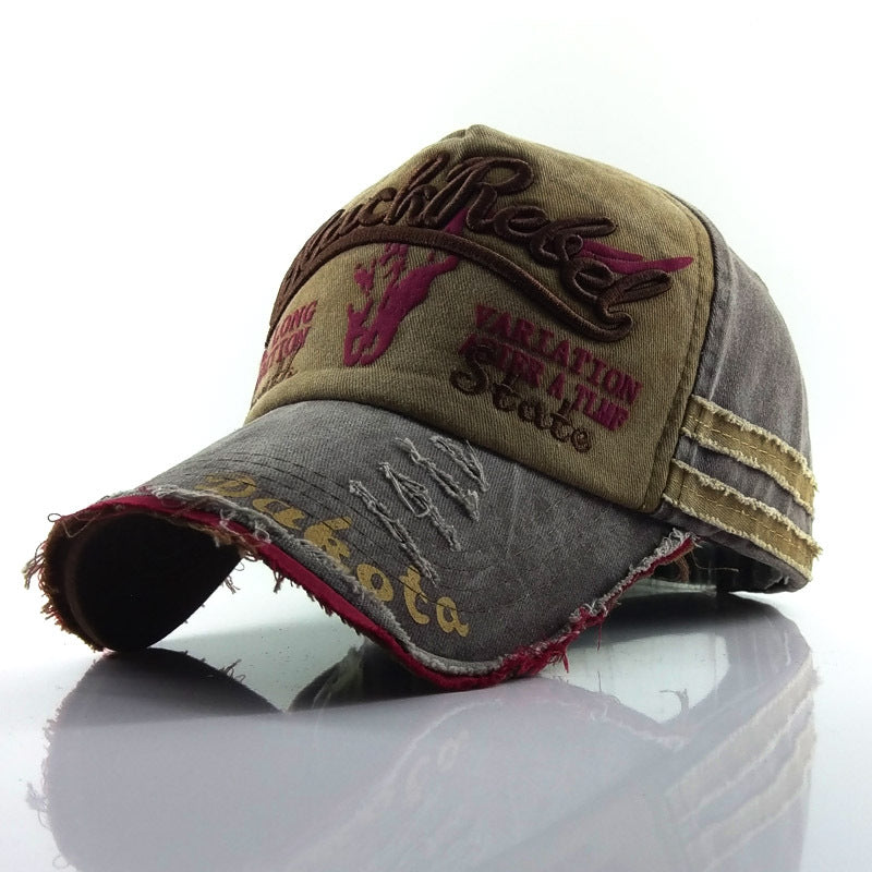 Casual Distressed Bull Head Baseball Hat