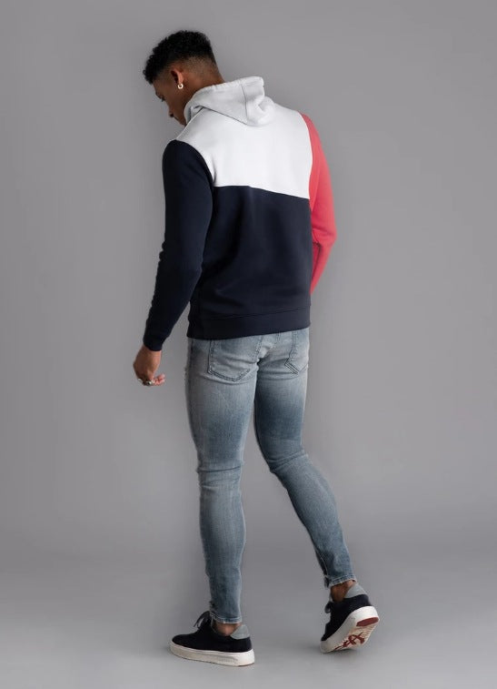 Stitching Contrast Color Casual Hoodie