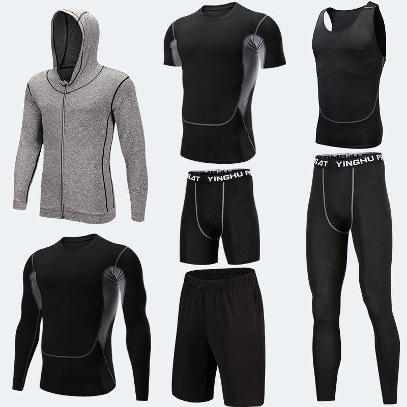 Running Workout Clothes Men 7pcs sets | Gym Fitness sports sets